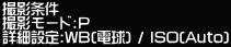 Be Be[h:P ڍאݒ:WB(d) / ISO(Auto)